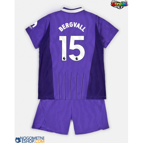 Otroški Nogometni dresi Tottenham Hotspur Lucas Bergvall #15 Tretji 2026-27 Kratek Rokav (+ Kratke hlače)